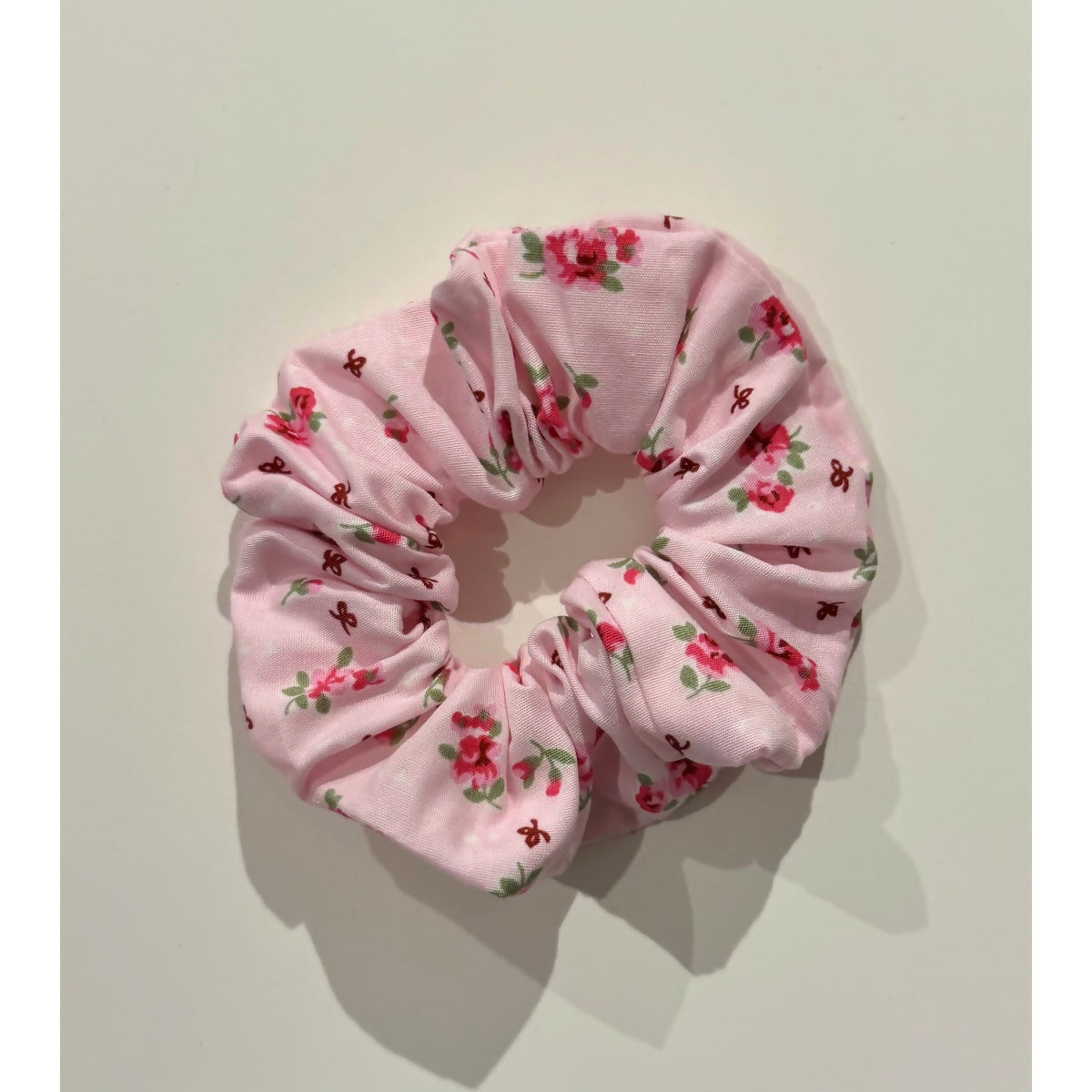 Pink Posy Floral Hair Scrunchie