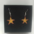 Apricot Yellow and Red Tipped Enamel Starfish Earrings