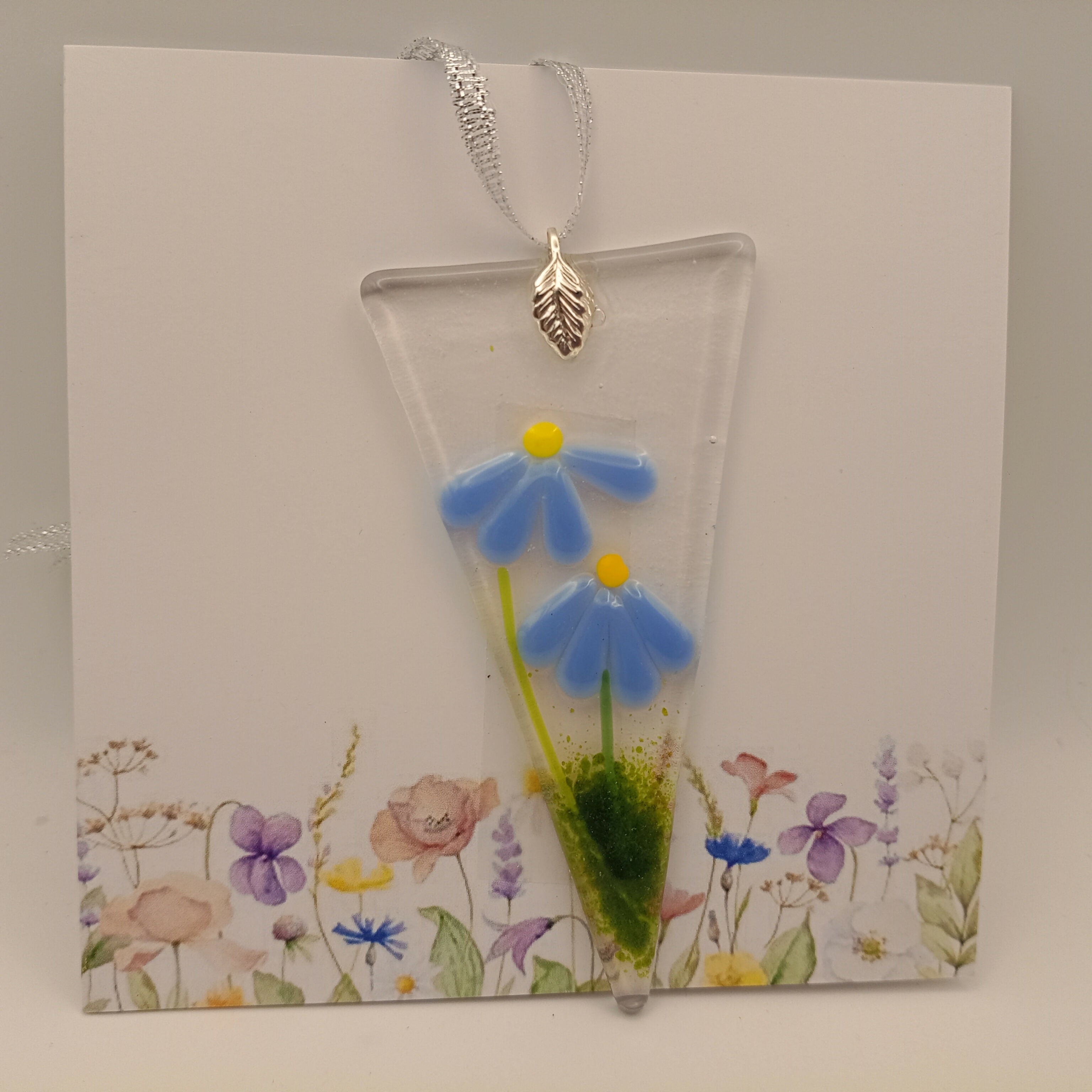 Fused Glass Flower Card