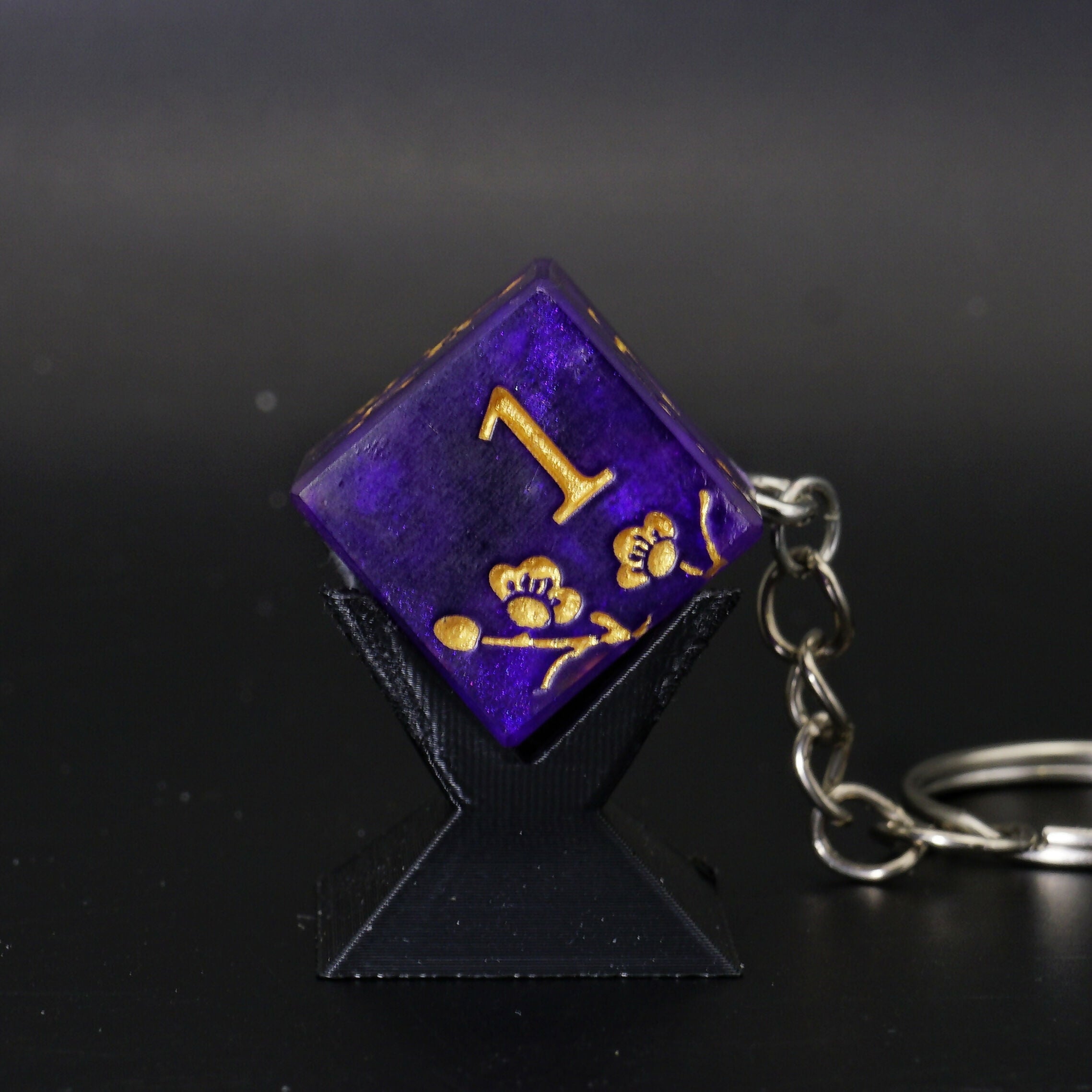Clear Dice Keychains