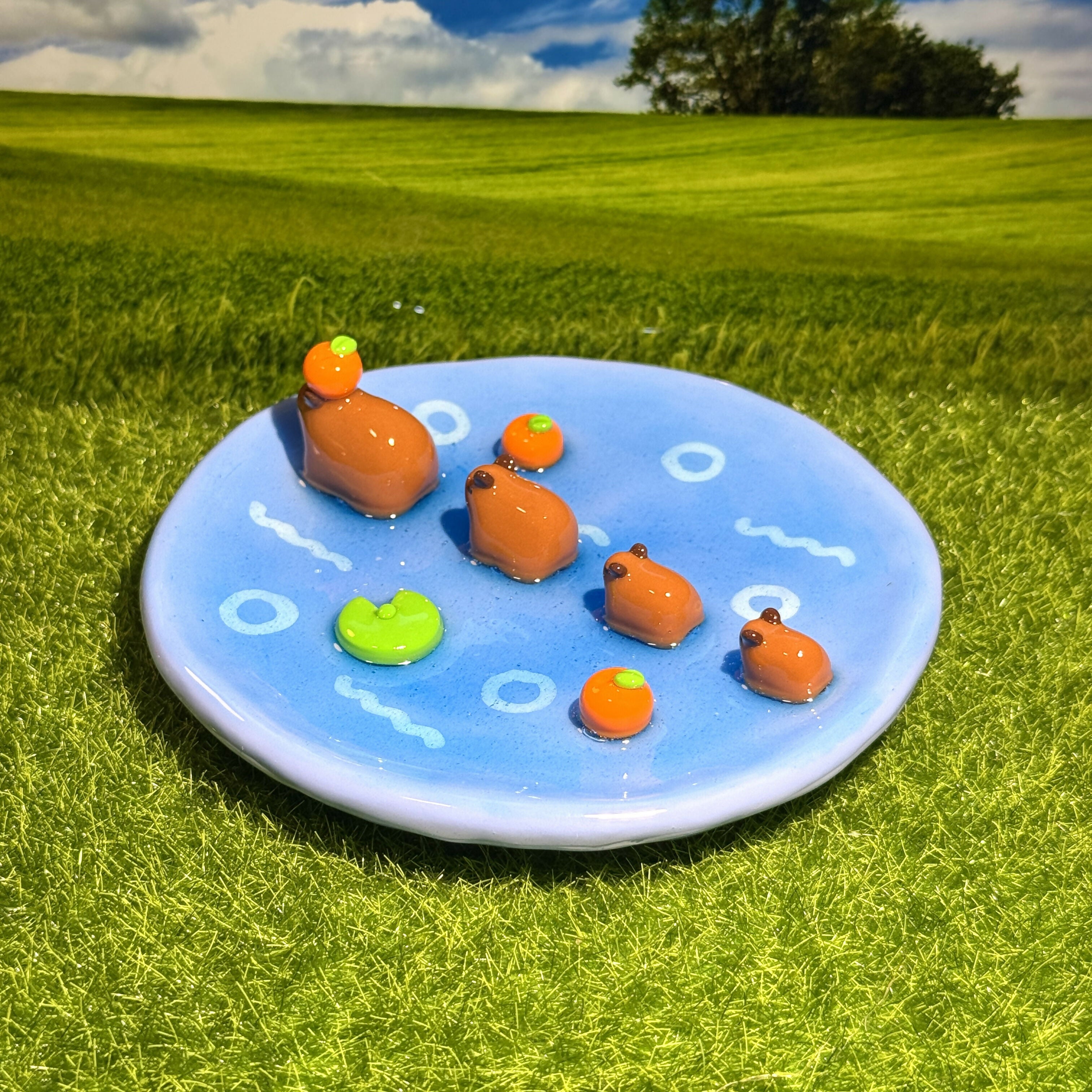 Capybara Swimming Trinket Dish