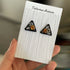 Crystal Embroidery Earrings (Triangle)