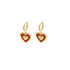 Heart Hoop Earrings | Gold & Red Enamel Charm | Art & Soul