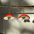 Micro Crochet Rainbow Drop and Dangle Earrings