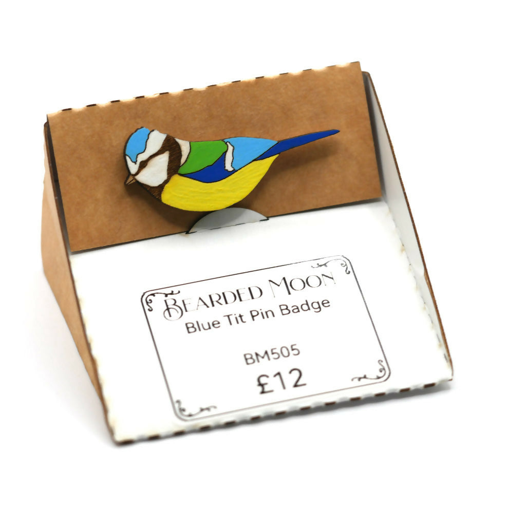 Blue Tit Pin Badge
