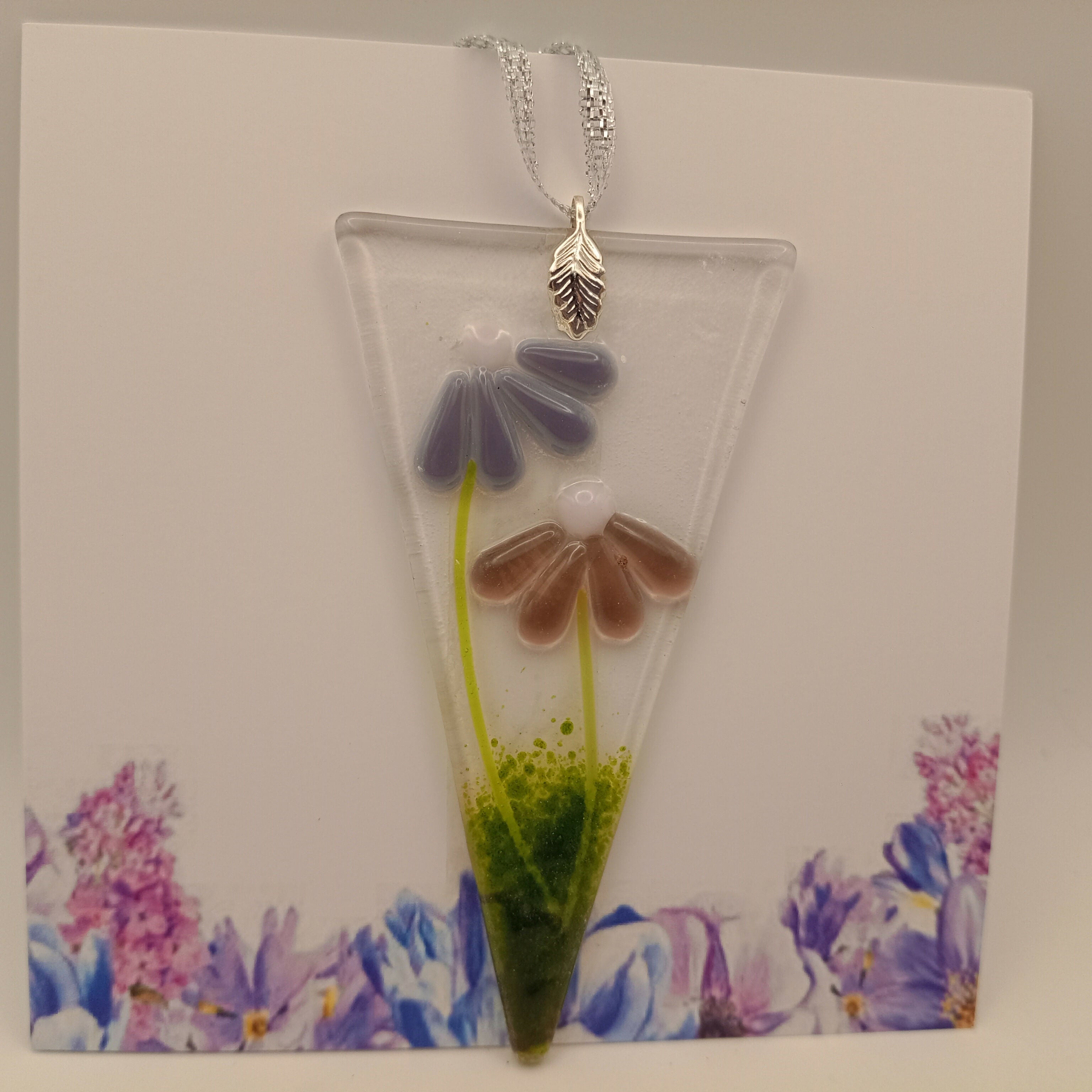 Fused Glass Flower Card