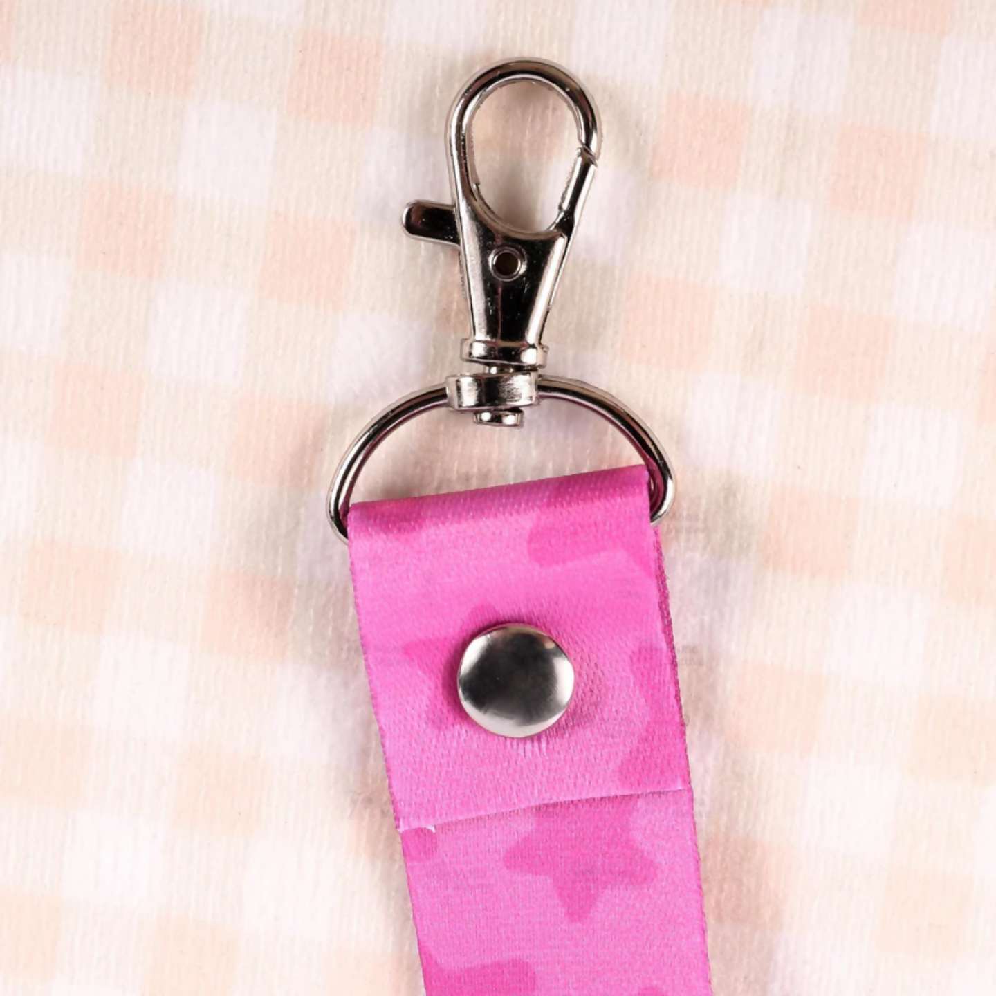 Pink Cat Lanyard | Illustrated Cat Design