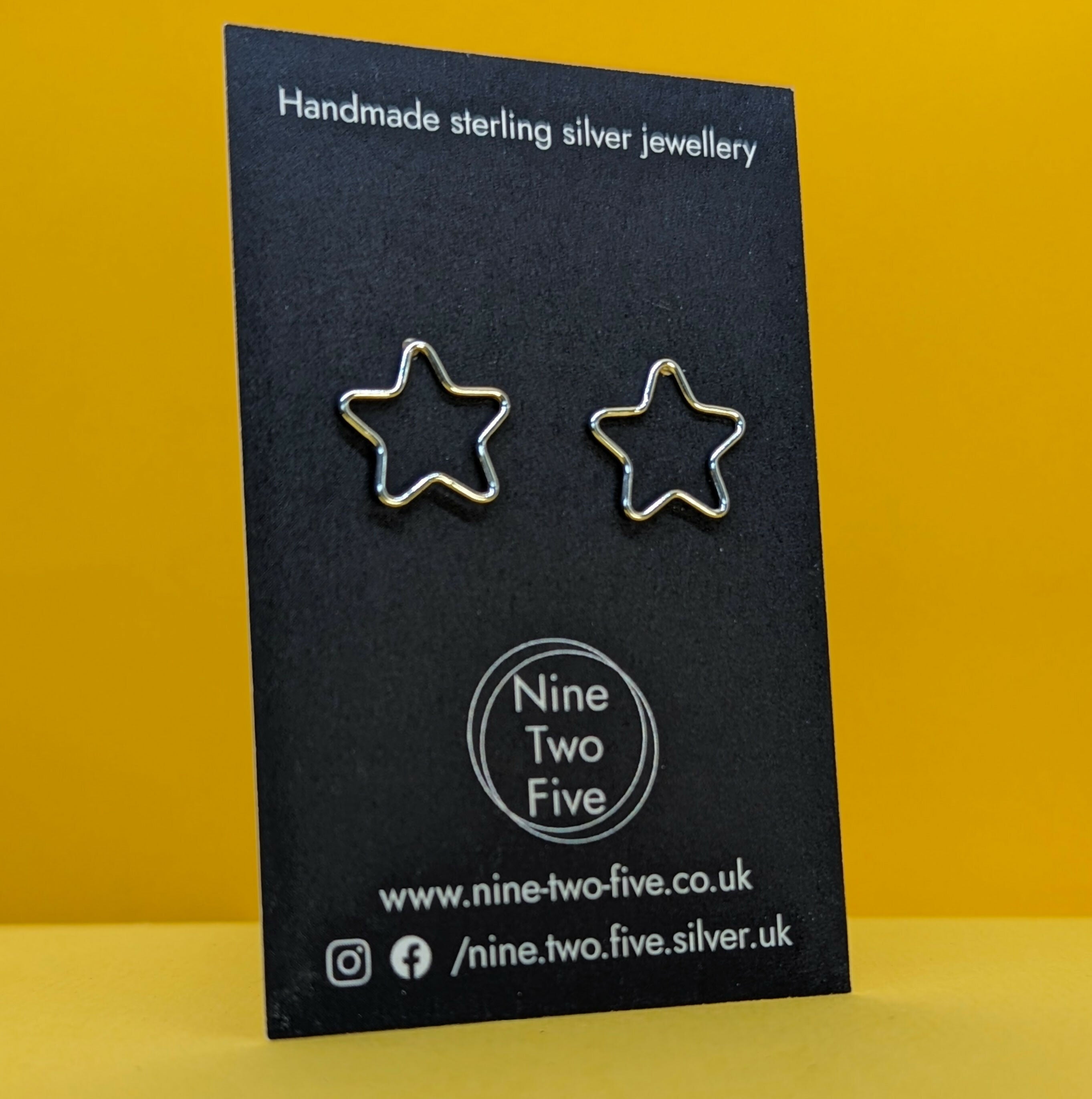 ‘Starlight’ Sterling Silver Medium Star Stud Earring