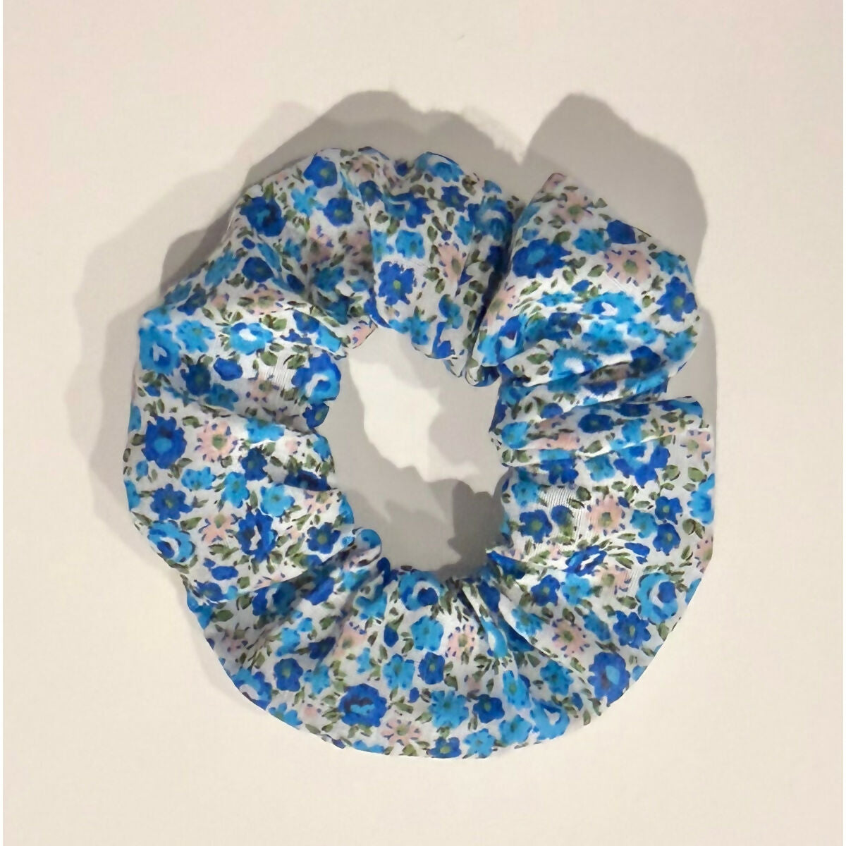 Blue Ditsy Floral Hair Scrunchie
