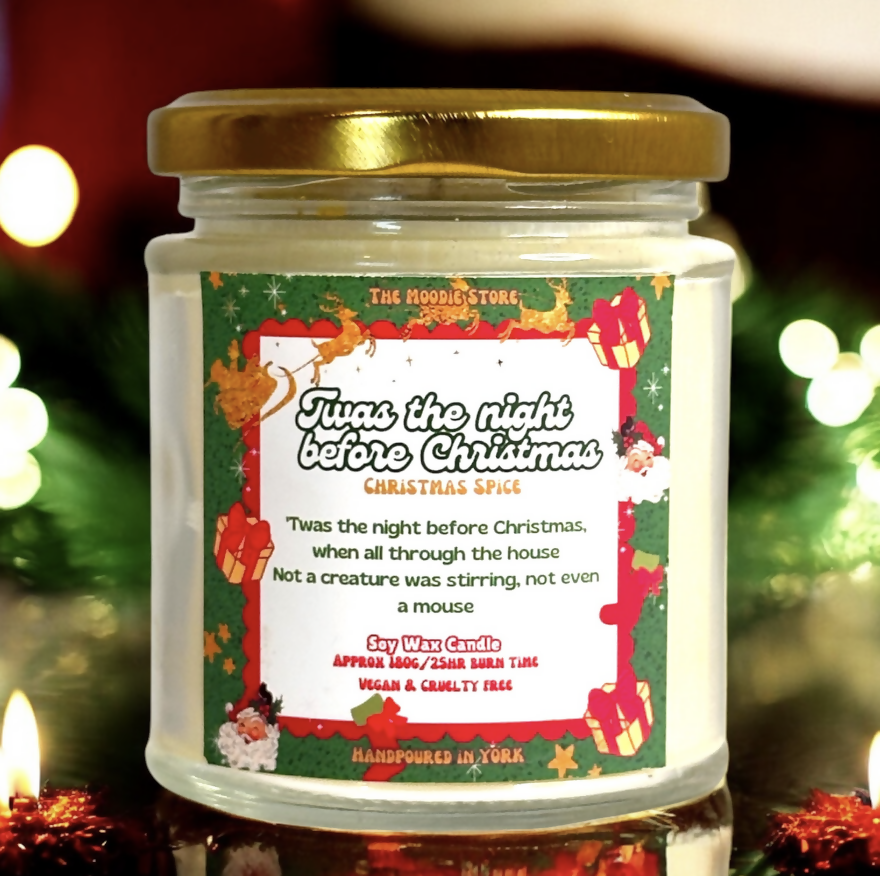 Twas The Night Before Christmas - Soy Wax Jar Candle - Christmas Spice
