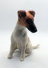 Ceramic smooth fox terrier dog sculpture