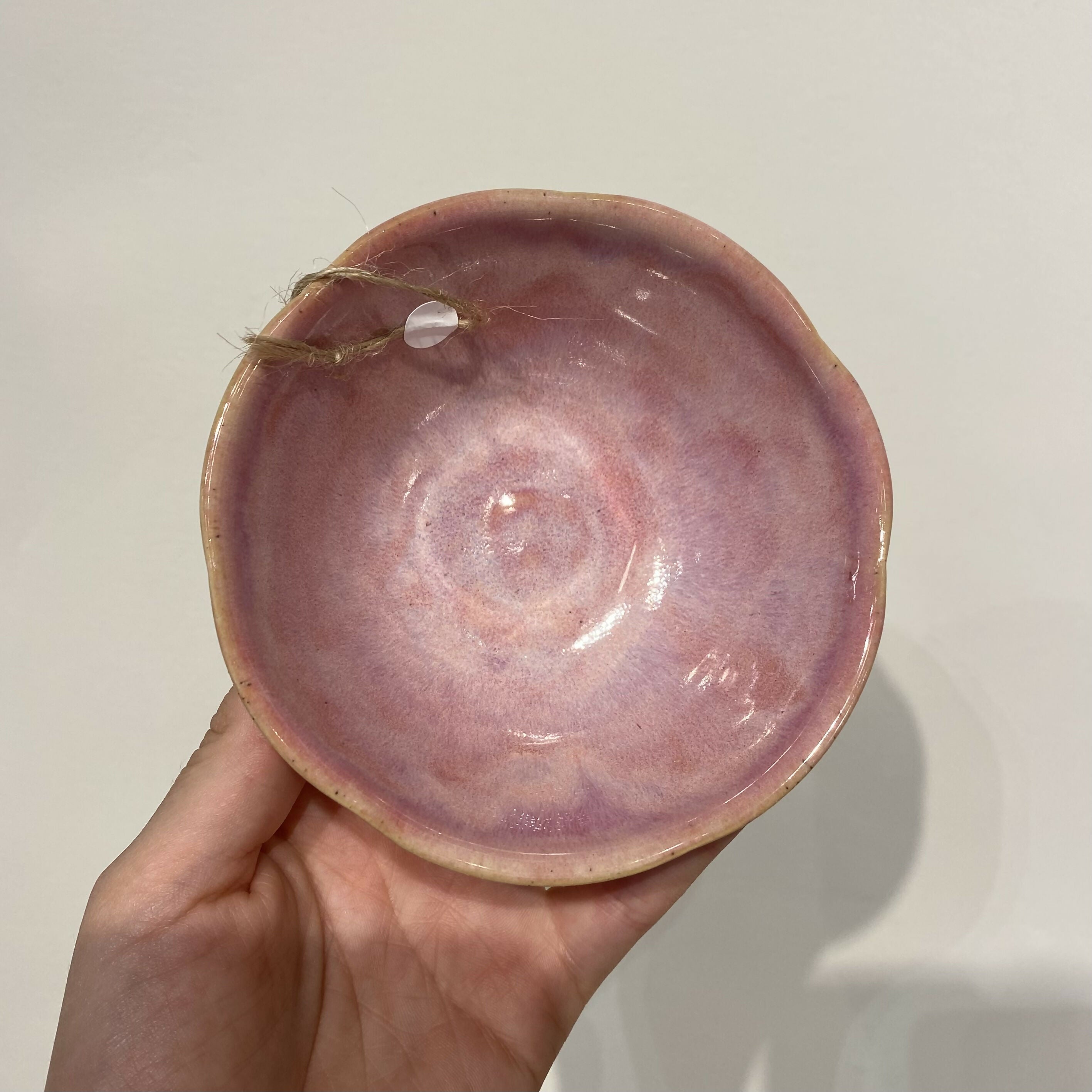 Handmade Ceramic Pink Trinket Dish