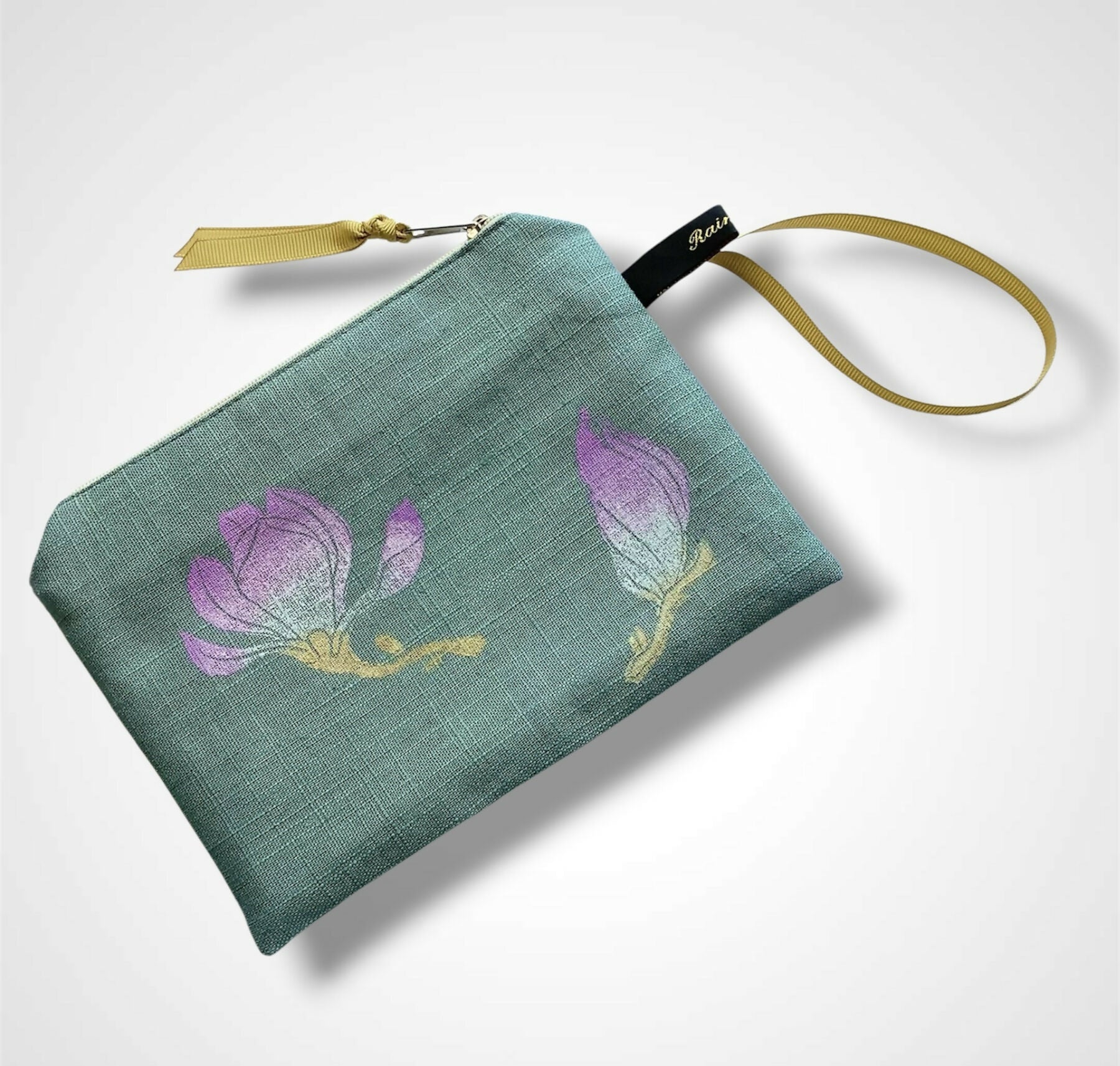 Sage Magnolias Linen Women’s Zip-Up Pouch