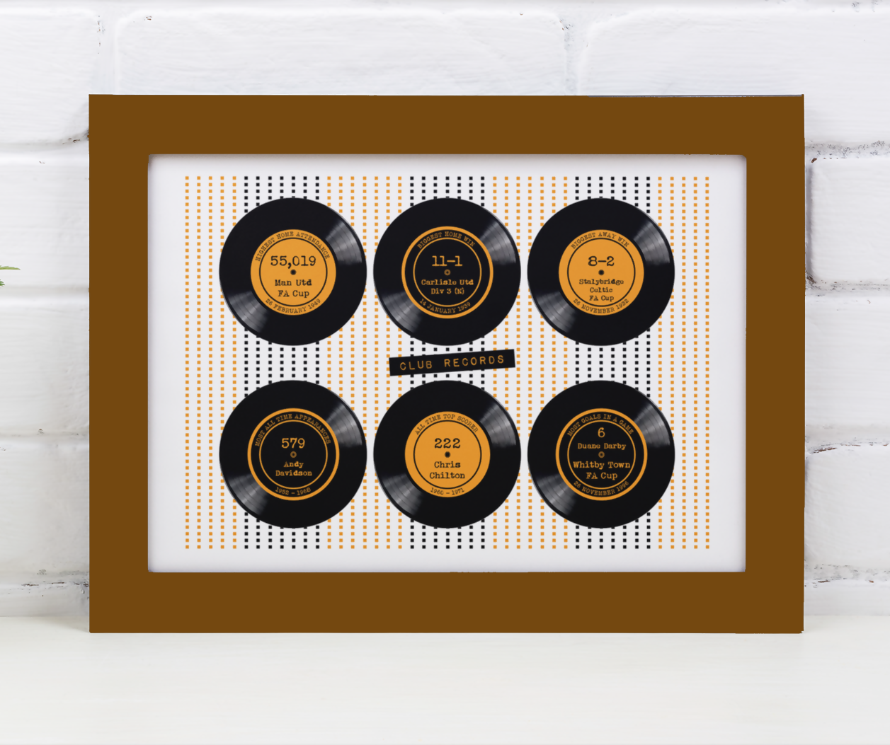 Hull City Art Print CLUB RECORDS Design