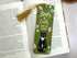 Tuxedo Cat Floral Bookmark