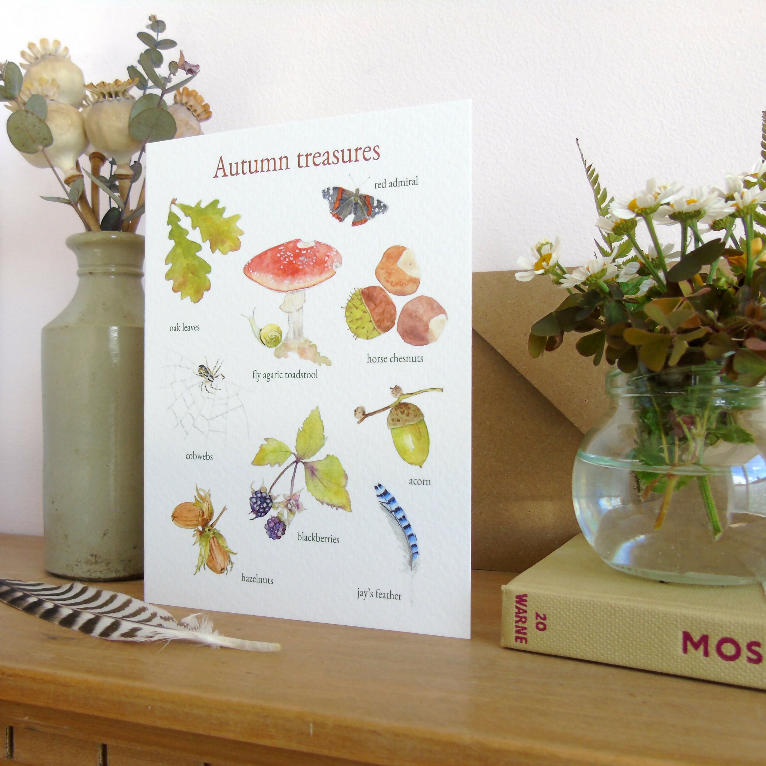 Autumn Treasures Greetings Card