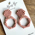 Textured Statement Dangle Earrings – Polymer Clay Drop Earrings, Modern Geometric Earrings, Handmade Clay Jewellery