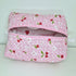Quilted Cosmetic Makeup Bag With Hearts Theme
