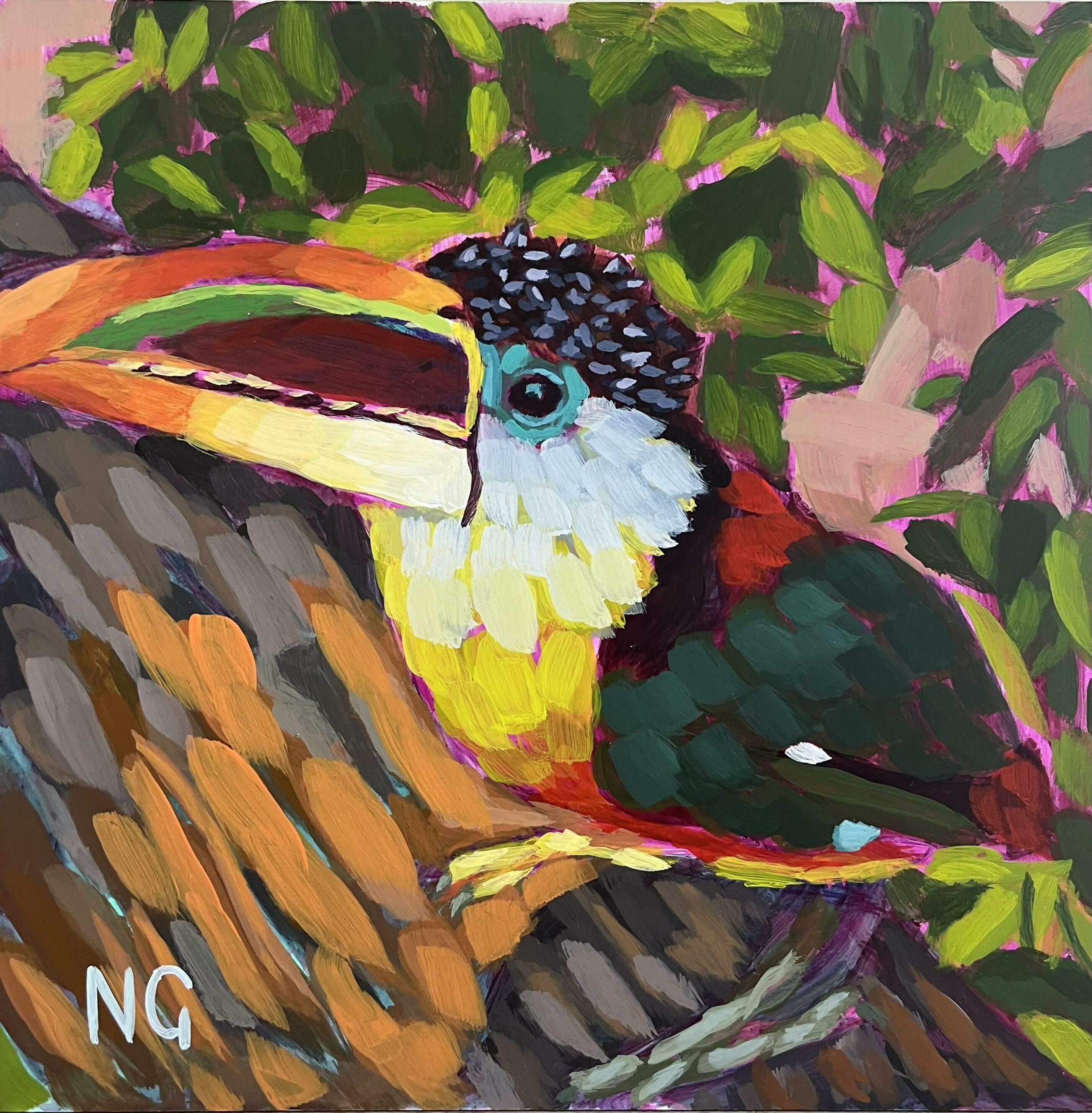 Toucan - Framed Original Acrylic Painting