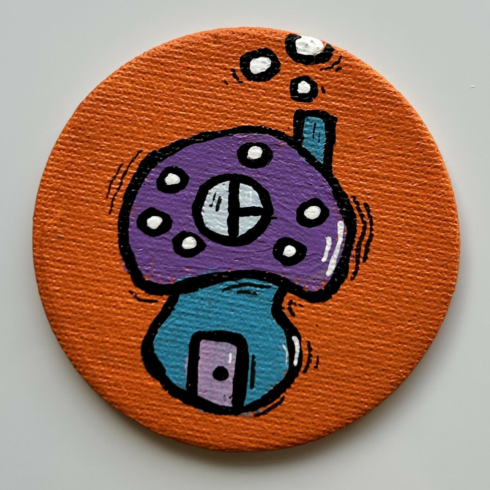 Mushroom House Magnets Original Artwork