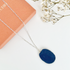 Blue China Necklace No. 3 - Handmade Polymer Clay Necklace