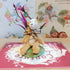 Miniature Teddy On Clay Base Ornament