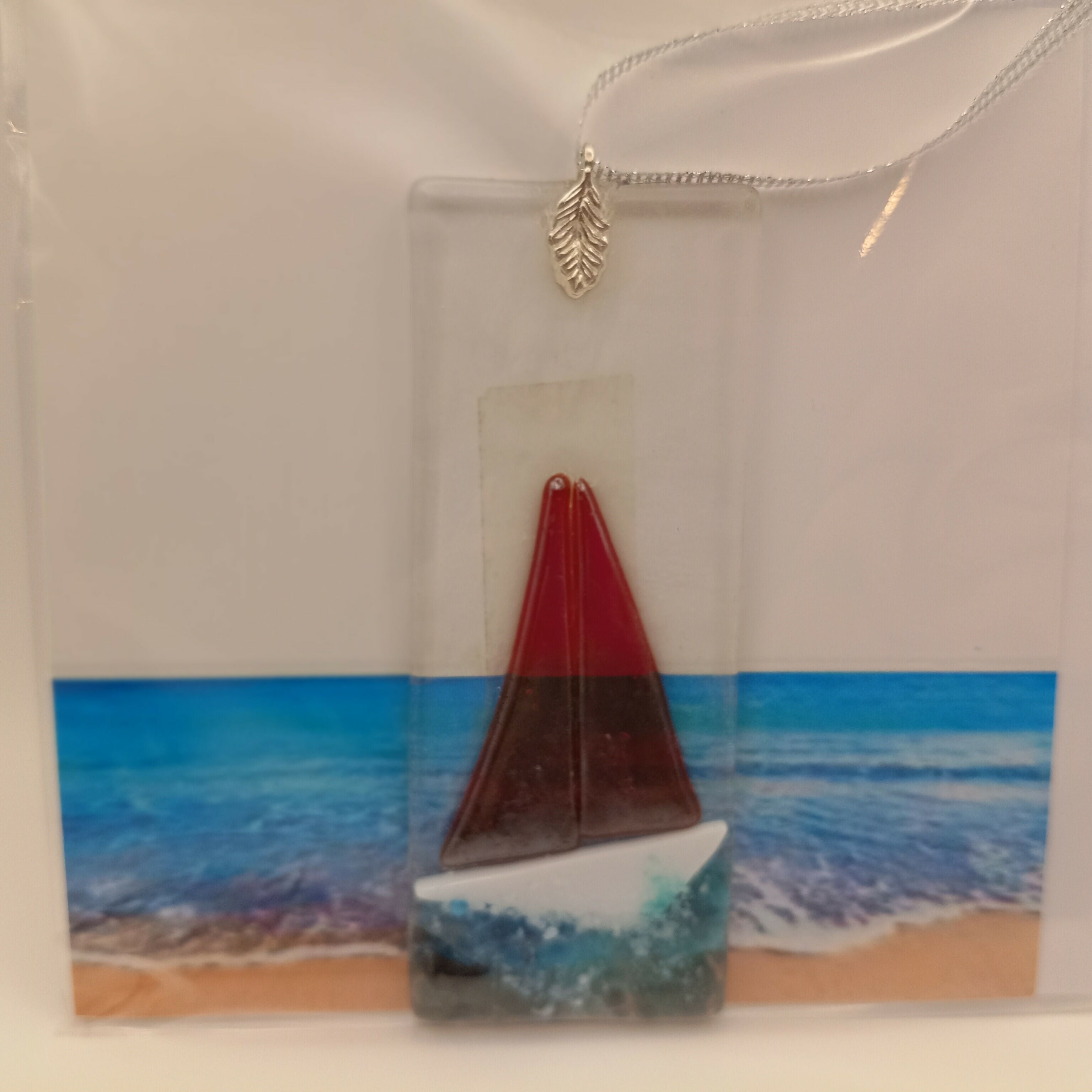 Fused Glass Boat Card
