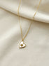 Mother of Pearl flower Heart Necklace