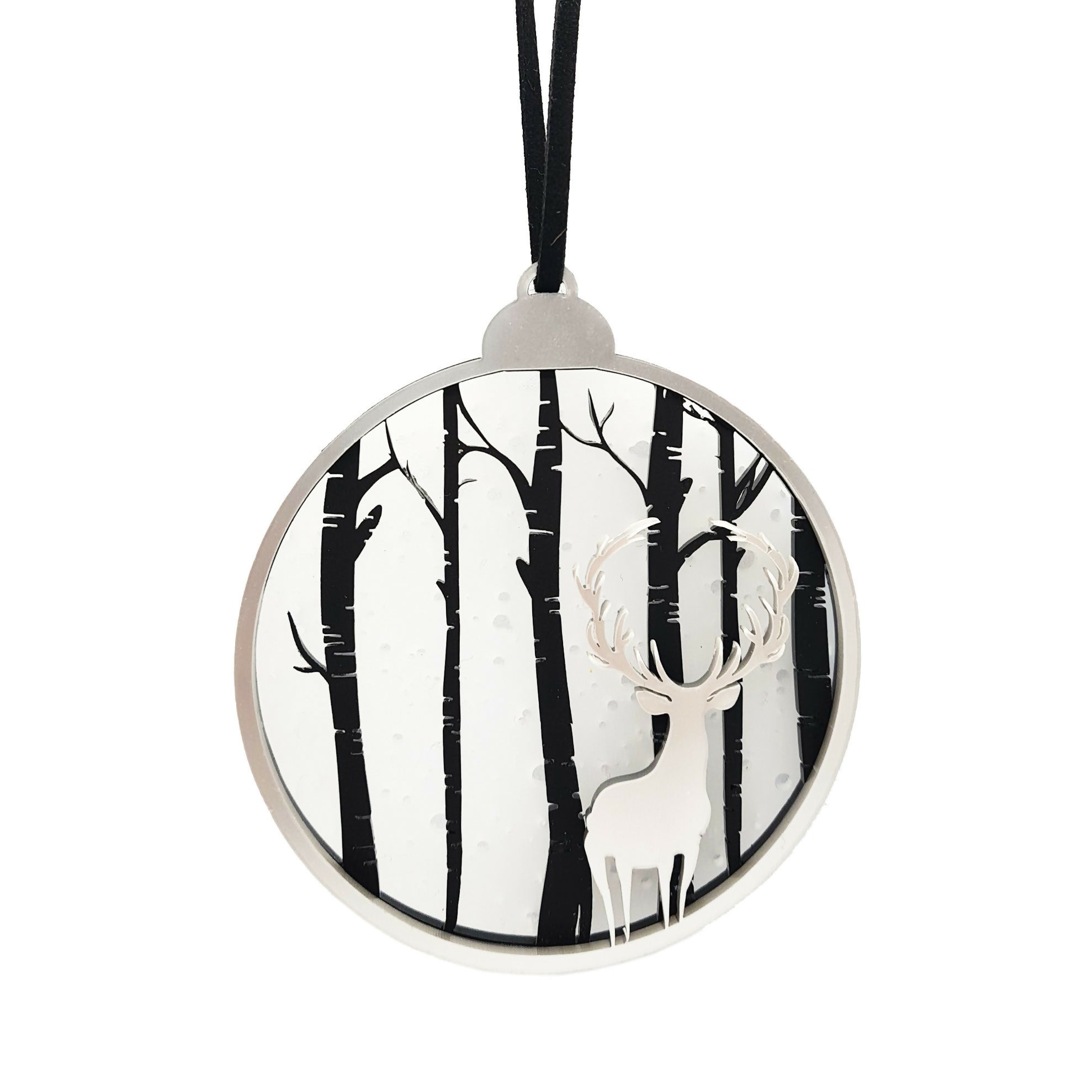Stag Winter Woodland Bauble