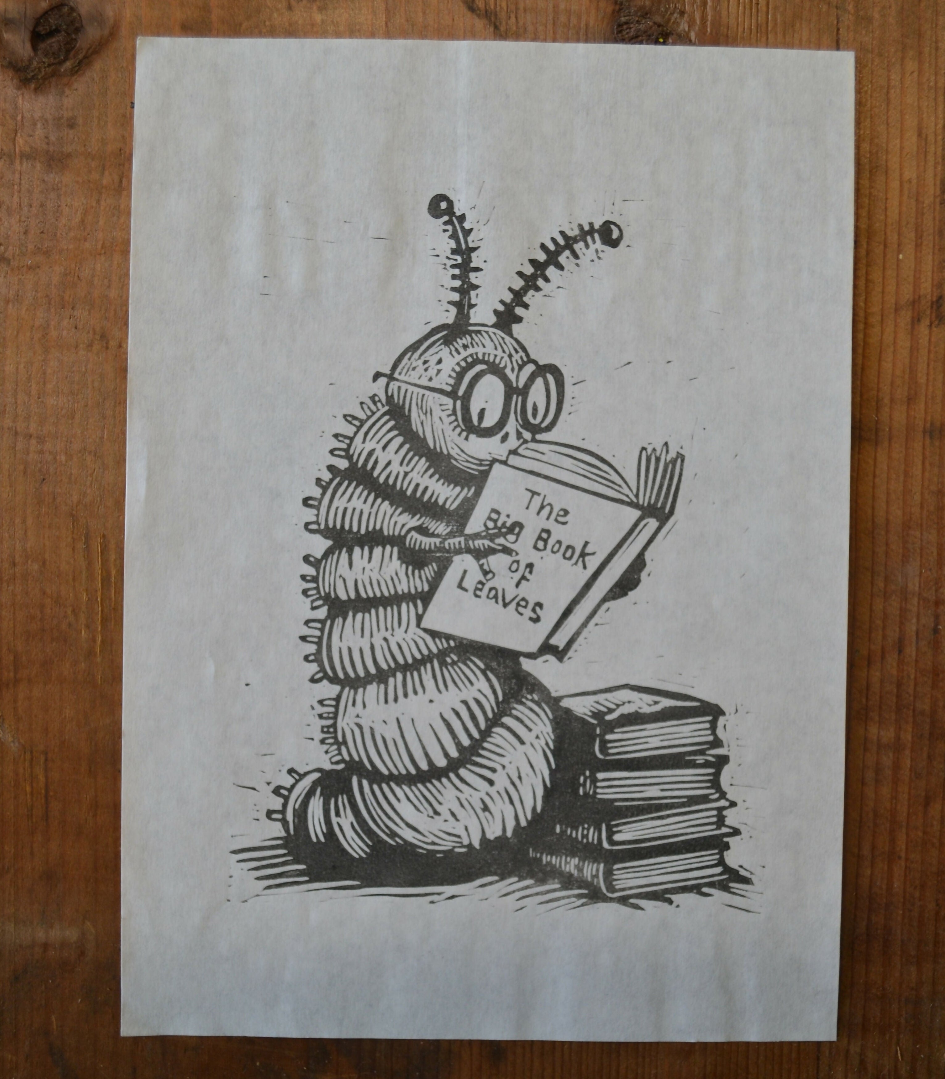 The big book of leaves Caterpillar Lino
