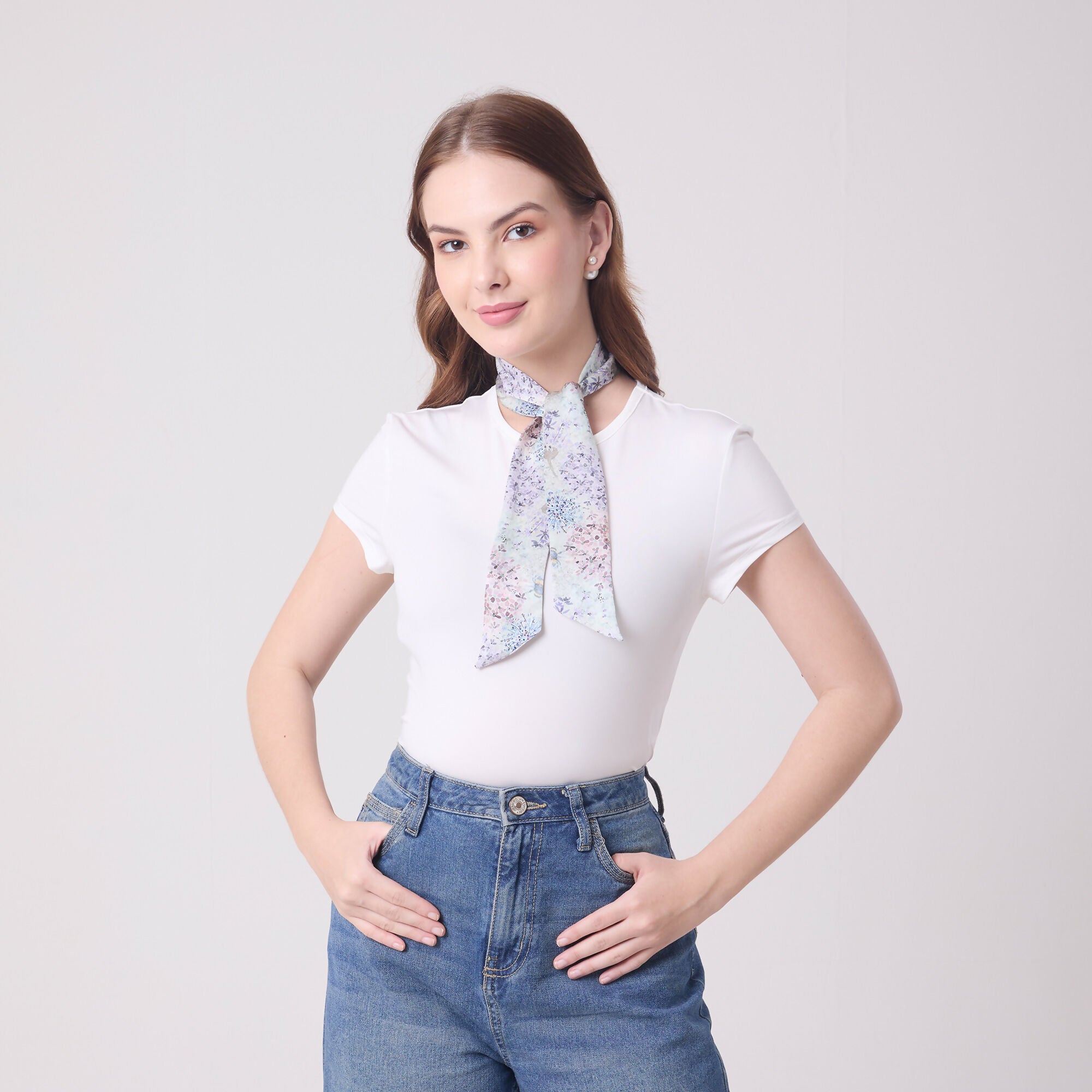 Silk Skinny Scarf - Various Designs