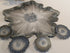 ELEGANT SILVER GREY HANDMADE WITH STONE TRAY AND COASTERS SET