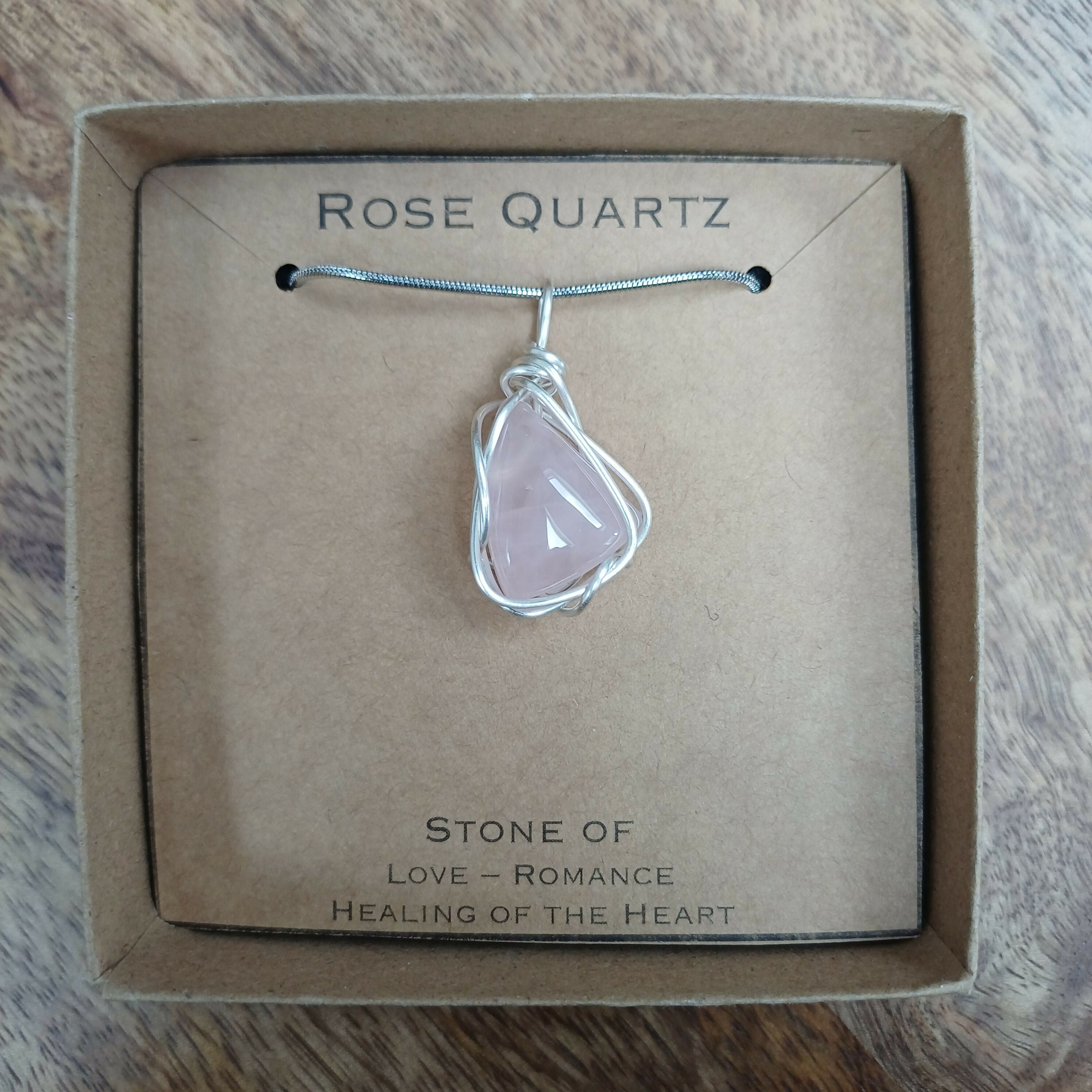 Rose Quartz Wire Wrapped Pendant