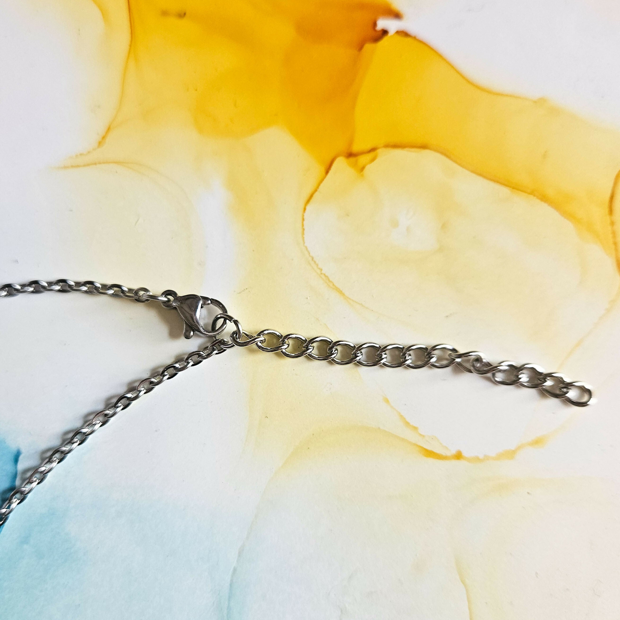 Handmade Resin Rainbow Stars Mum Necklace