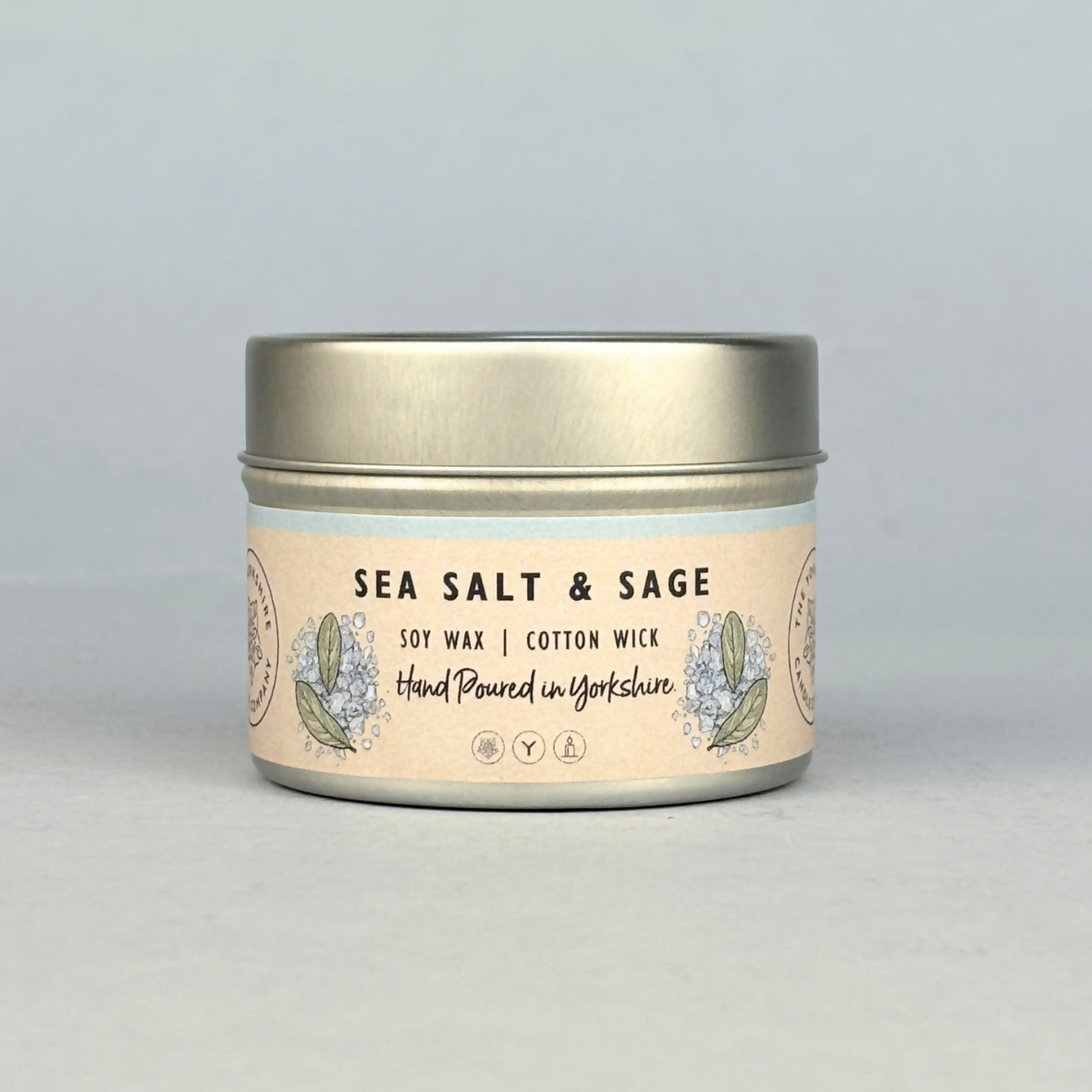 Sea Salt & Sage Small Tin Candle - 100ml