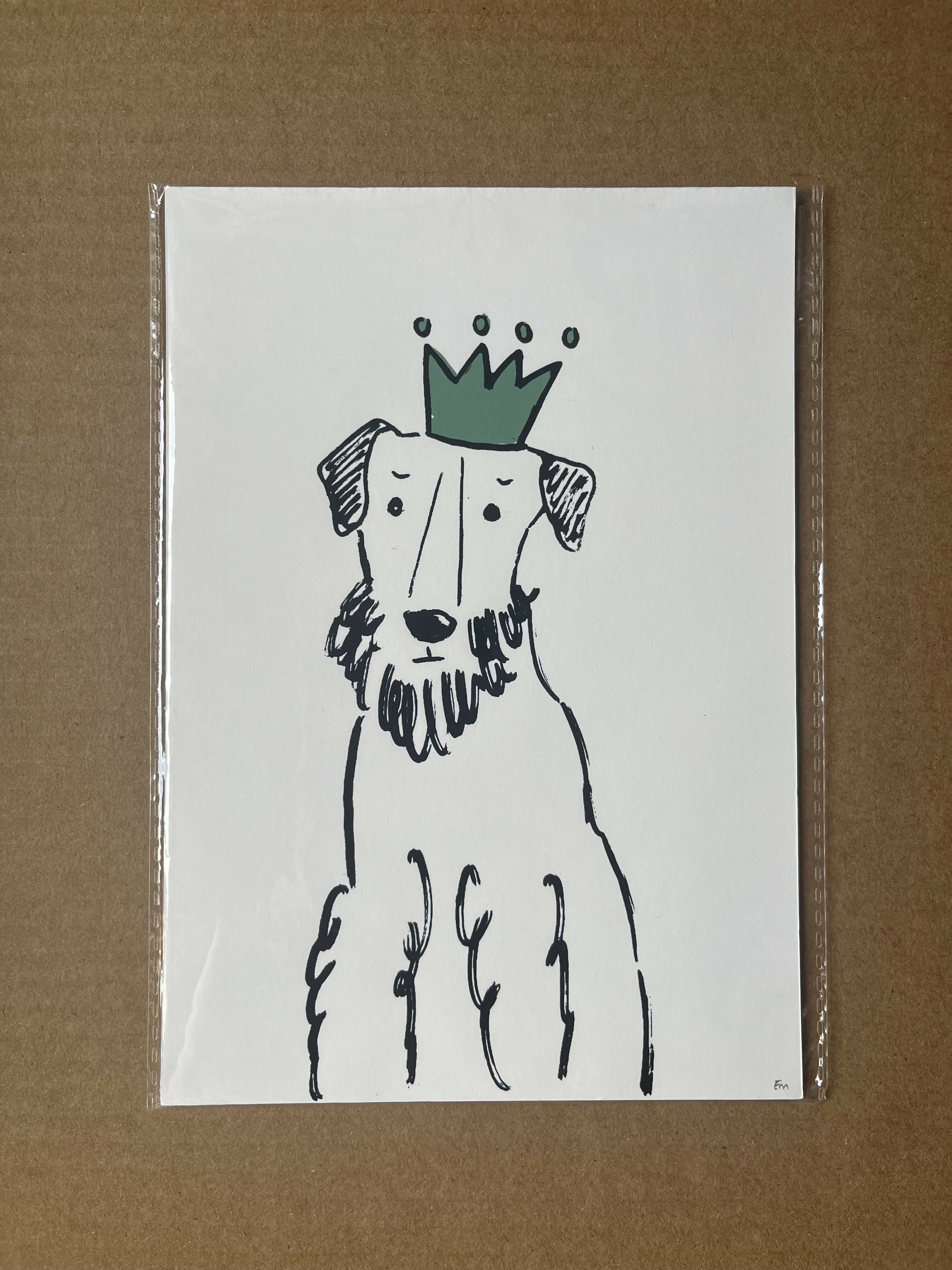 A5 Dog Portrait - Airedale Terrier