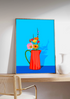 Blue Flower Vase Art Print