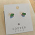 Seaglass Green Stud Earrings