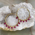 Handmade Gold Vermeil Ruby Beaded Hoop Earrings