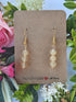 Calcite Wire Wrapped Crystal Bead Earrings