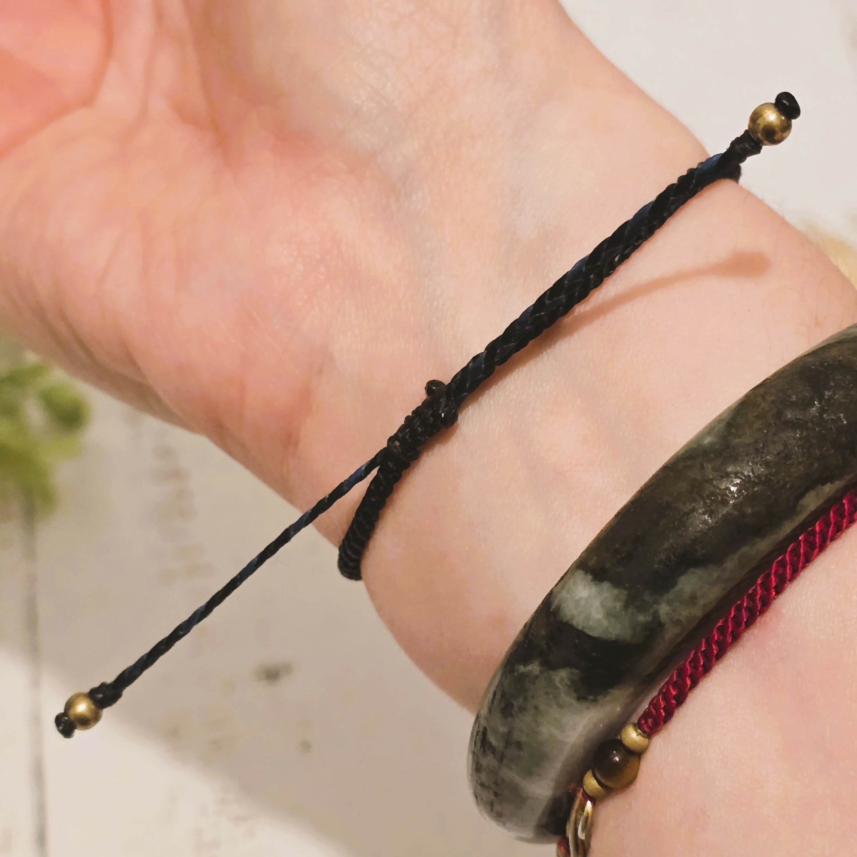 Lapis Lazui Birthstone Bracelet; Single Crystal Macrame Adjustible September Gift Bracelet