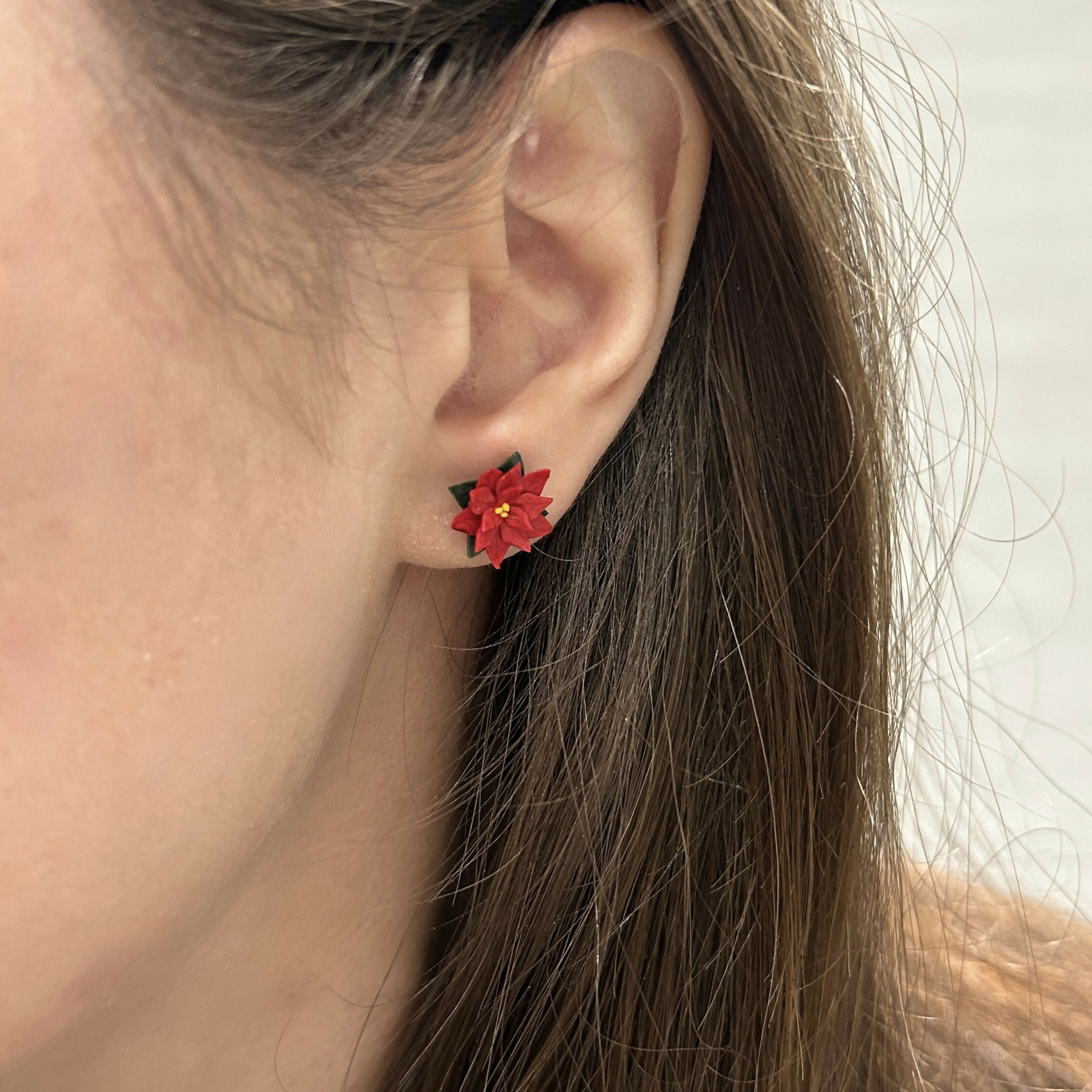 Christmas Flower Studs