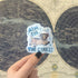 Aim For The Stars Space Dog Holographic Vinyl Sticker