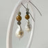 HEALING CRYSTAL & STERLING SILVER SOLAR PLEXUS CHAKRA EARRINGS WITH BAROQUE PEARLS