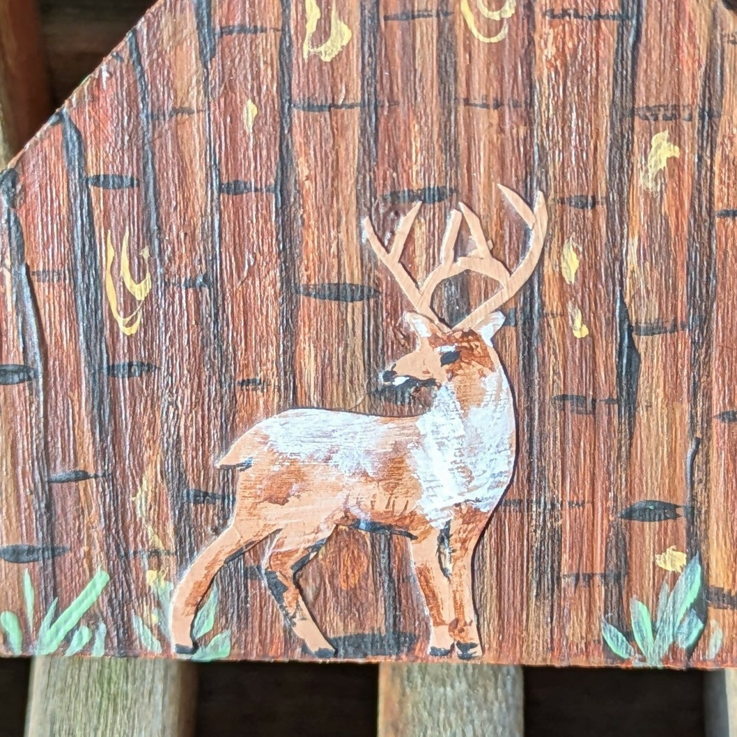 Painted Wooden House - Small Log Cabin