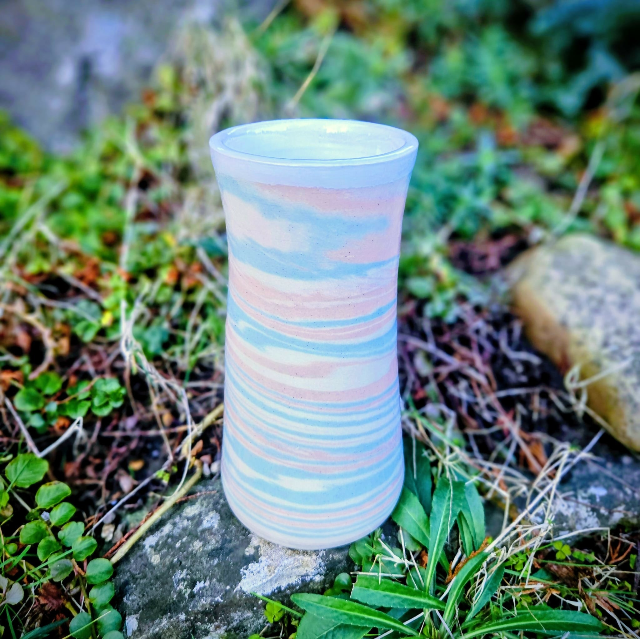 Small Marbled Flower Vase