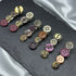 Brown Button Hairclips