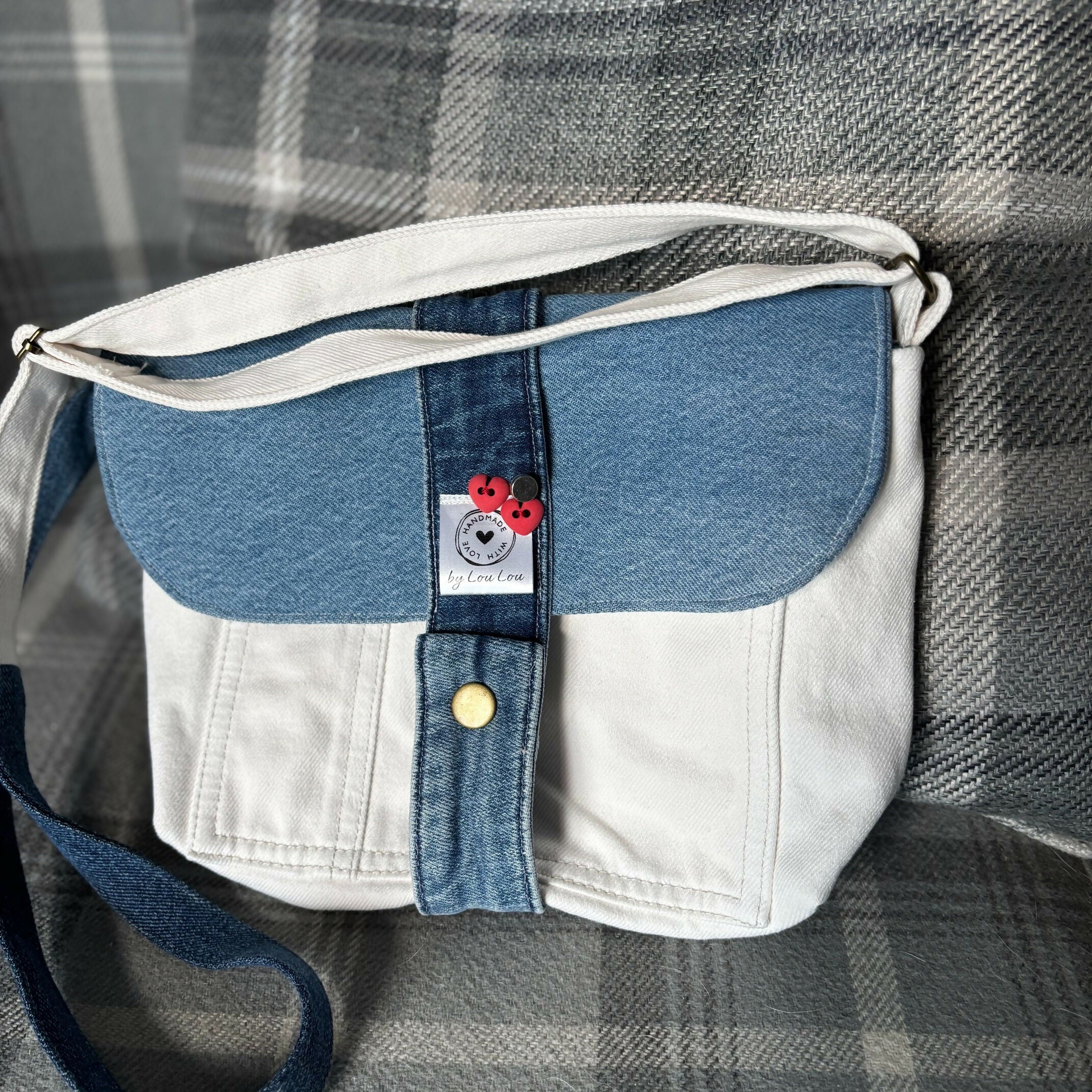 Unique Bag Handbag Made From Upcycled Jeans With Adjustable strap