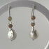 HEALING CRYSTAL & STERLING SILVER CROWN CHAKRA EARRINGS WITH BAROQUE PEARLS