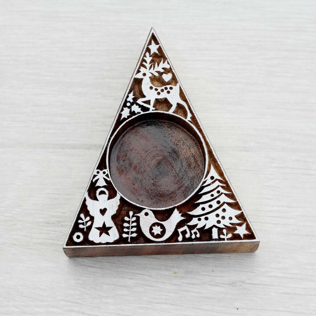 Tealight Holder | Unique Hand-Carved Design | Art & Soul